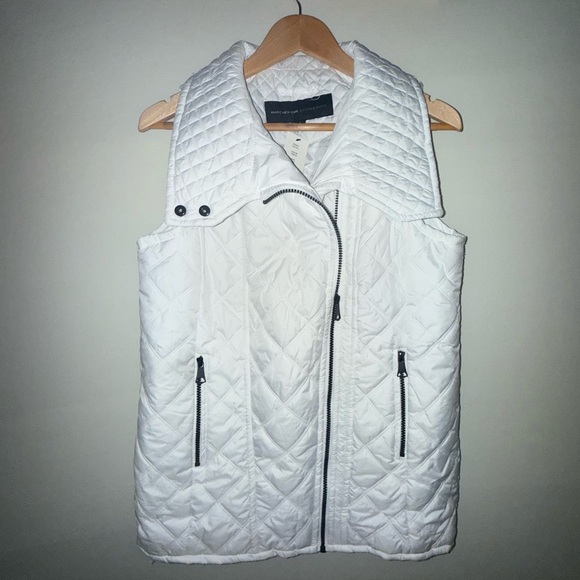 Mark New York Andrew Marc White Quilted Puffer Vest - Picture 1 of 3